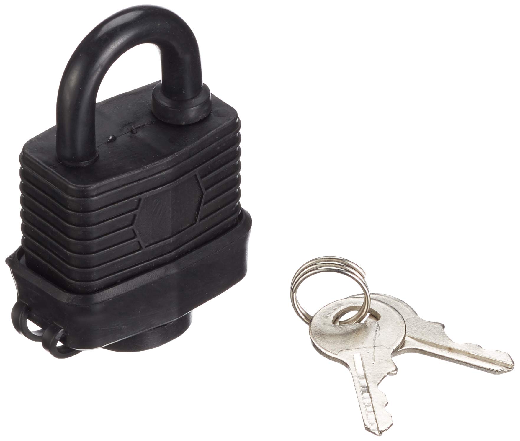 Black Steel Padlock with 2 Keys (4 cm) Pack of 1 - Heavy Duty, Waterproof, Perfect for Sheds, Gates, Lockers & More