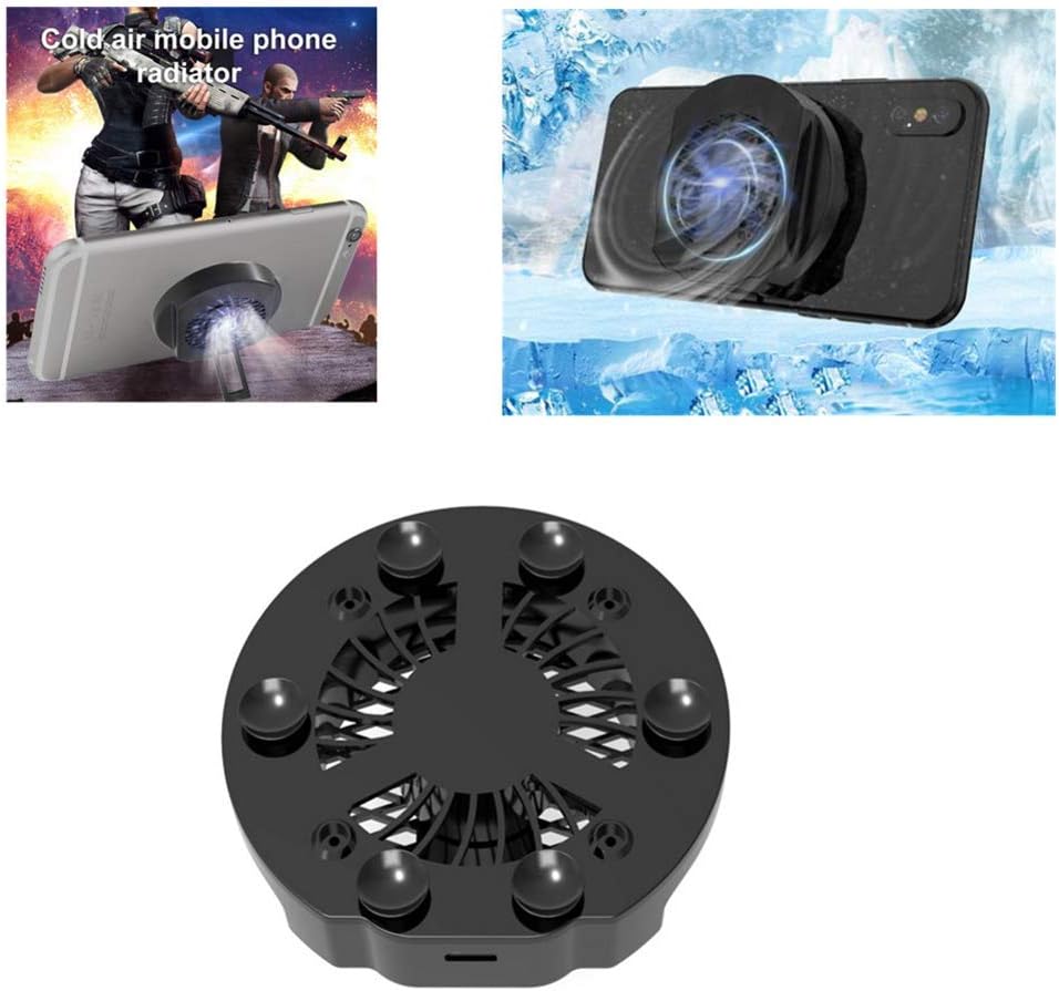 Phone Cooler,Phone PUBG Game Cooling Fan,Wind-Cooled Mobile Phone Radiator Game Controller Cooling Fan Playing Games Gamepad Heat Sink Heat Dissipation
