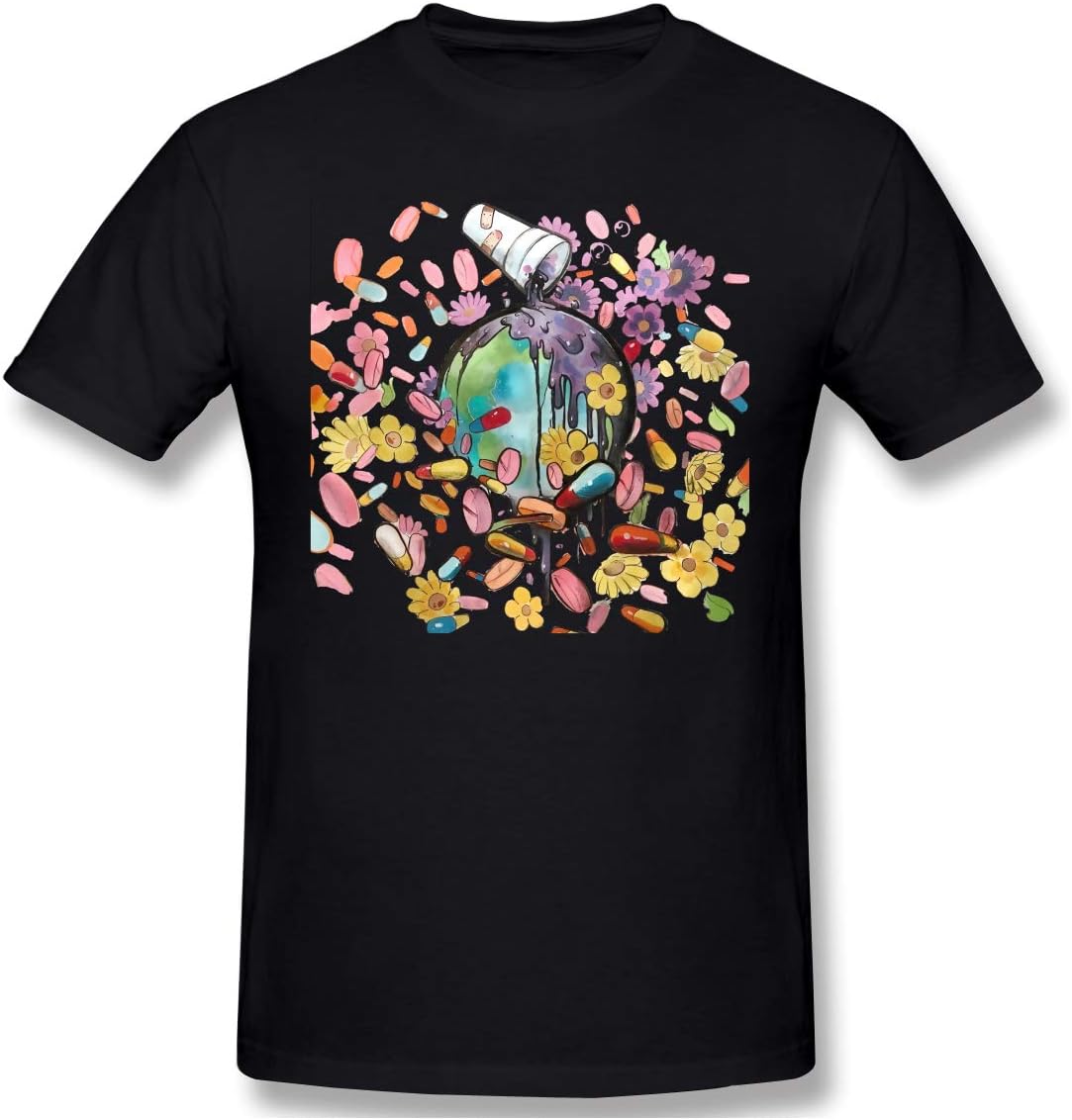 DaniBrant Juice WRLD Future Alive Men New Short Sleeve T-Shirt Basic Cotton Shirts Black