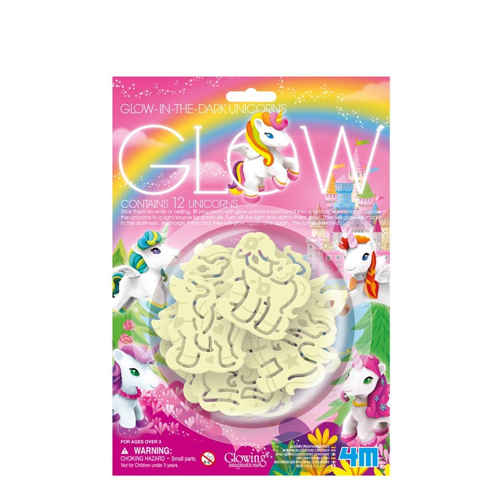 4M 405939 Glow in the Dark Unicorns, Multi Colour