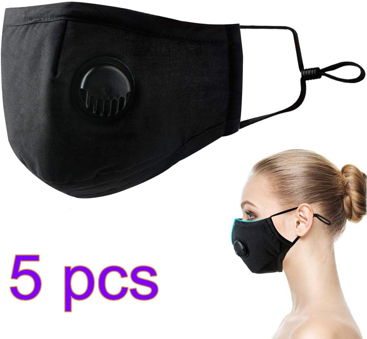 SAIrch Respirator Mask, Can Be Washed Reusable Masks,Dust Mask with Exhalation Valve, Mask against Dust, Pollution, Particle, Pollen, Smoke, Safety Face Mask