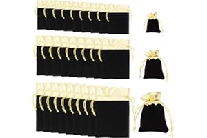 30PCS Velvet Gift Bag, Mini Lightweight Jewelry Drawstring Pouch, 3 Size Small Storage Bag for Jewelry Bracelets Gifts Candy 