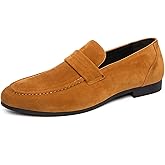 BZIKBGE Men's Suede Flats Penny Loafers Comfortable Lightweight Work Casual Driving Shoes for Business Office Daily