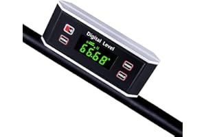 WEIKANI Inclinometer, Digital Protractor/Level/Angle Finder and Gauge Tools with V-Groove Magnetic Base and Backlight - Dust and Waterproof IP65 Precision Smart Level（Not include battery）