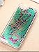 Glitter Case for iPhone 5S,Turpro Hard Transparent Clear Creative Funny 3D Quicksand Liquid Sparkles Glitter Bling Case with Stars for iPhone 5 5S(Green)