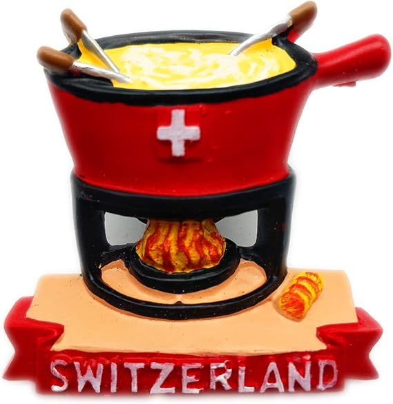 Cheese Fondue Switzerland 3D Refrigerator Fridge Travel City Souvenir