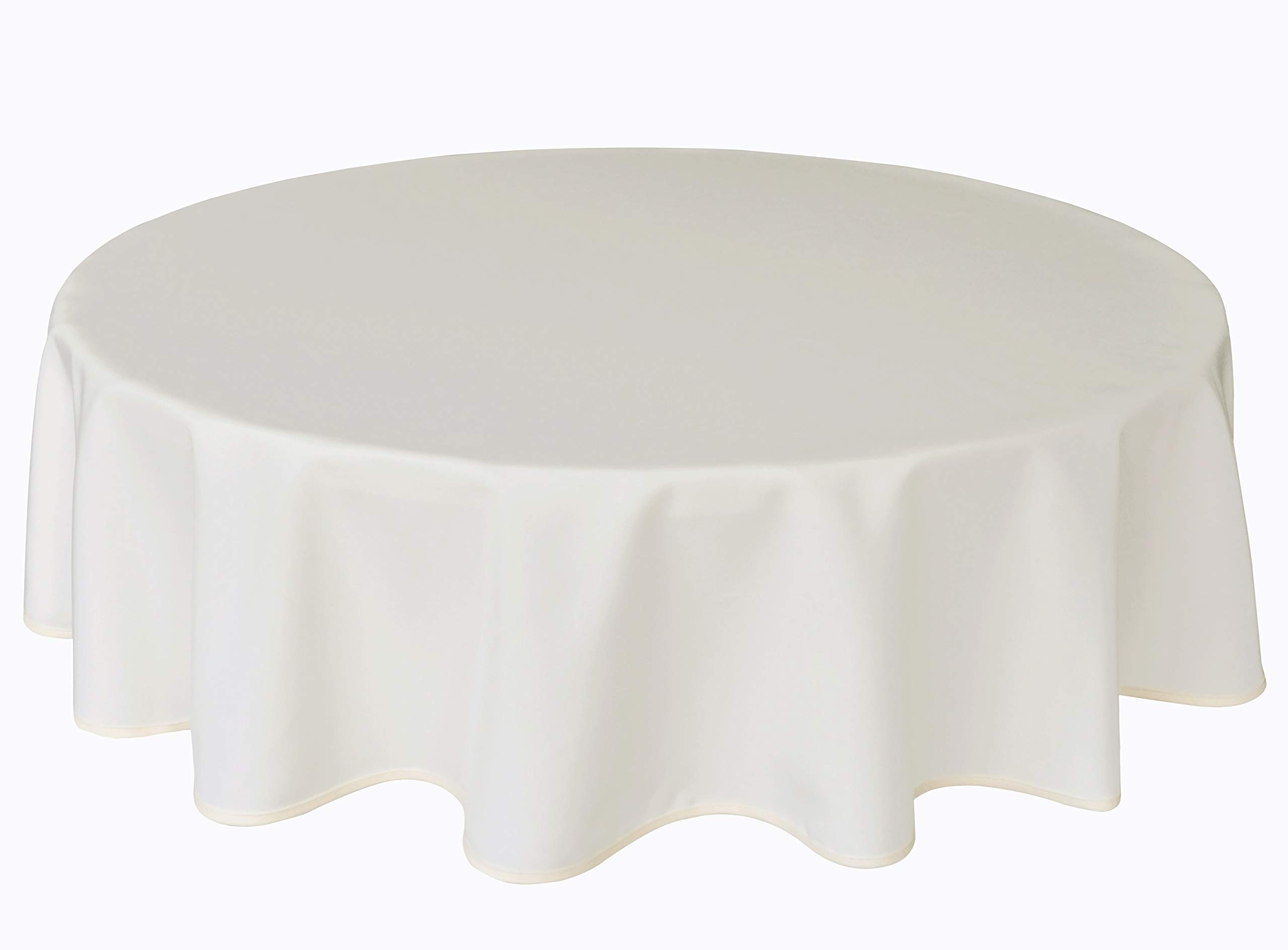 Home Direct Quality Round Fabric Tablecloth Table Cover 140cm 55" Cream