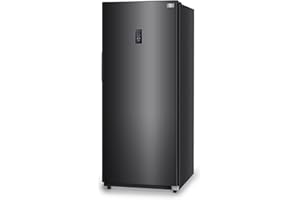 BLACK+DECKER 14 Cu. Ft. Convertible Freezer Refrigerator, Upright Freezer with Glass Shelves, ENERGY STAR rated, Frost Free, BUC1400XB, Black