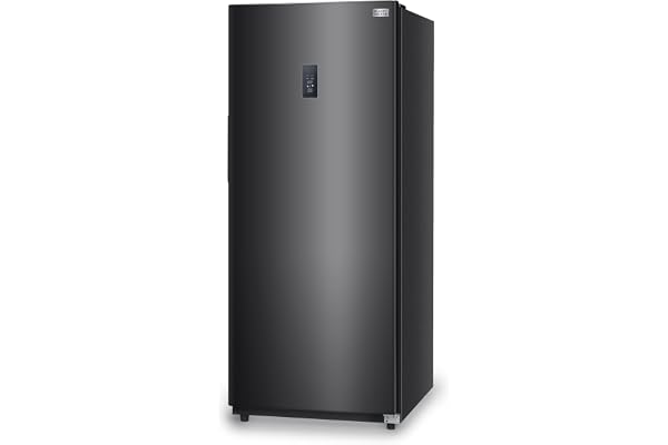 BLACK+DECKER 14 Cu. Ft. Convertible Freezer Refrigerator, Upright Freezer with Glass Shelves, ENERGY STAR rated, Frost Free, BUC1400XB, Black