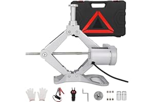 Trihelper Electric Car Jack 3 Ton Floor Jack 12V Truck Jack Stands Kit Scissor Car Lift Jack for Tire Change and Road Emergencies with Carrying Case
