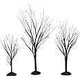 Department 56 Halloween Accessories for Village Collections Bare Branch Trees Figurine Set, Multiple Sizes, Black
