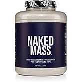 NAKED Mass - Natural Weight Gainer Protein Powder - 8 LB Bulk, GMO Free, Gluten Free & Soy Free. No Artificial Ingredients - 1,250 Calories per Serving