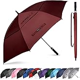 Trenovo Extra Large/Standard Golf Umbrella, Auto Open Ventilated Double Canopy, Windproof Waterproof Stick Umbrella for Adults, Kids, Business, Home & Outdoor Enthusiasts