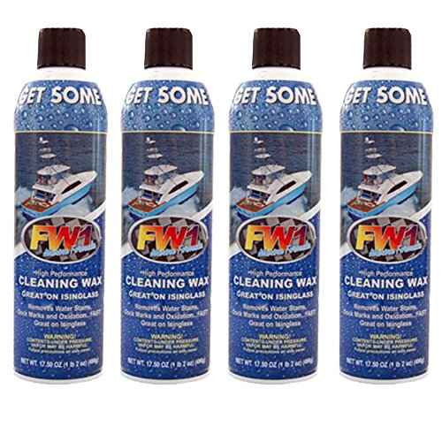 FW1 Marine Boat Wash & Wax Waterless Cleaning Polish with Carnauba (4 Pack)