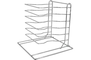 Stainless Steel Dish Pan Rack, Multi-tier Adjustable Shelving Unit for Kitchen Storage, 6-14 Tier Organizer for Dish Pans, Sp