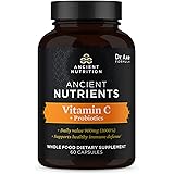 Ancient Nutrition Probiotics and Vitamin C Supplement, Supports Healthy Immune System and Gut Health, Made Without GMOs, Supe