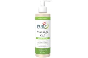 PURA 1ST Professional Herbal Therapy Massage Gel, Aloe Vera, Arnica Extract, Unscented, Hypoallergenic, Natural, Skin Moisturizing, Skin Hydrating, Deep Tissue, Wellness, Physical Therapy, 8oz Bottle