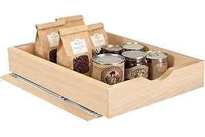 Pull Out Drawers for Cabinet Wood 24" W x 23" D x 4.5" H Slide Out Organizer and Storage Kitchen Cabinet Drawers Slide Out Sh