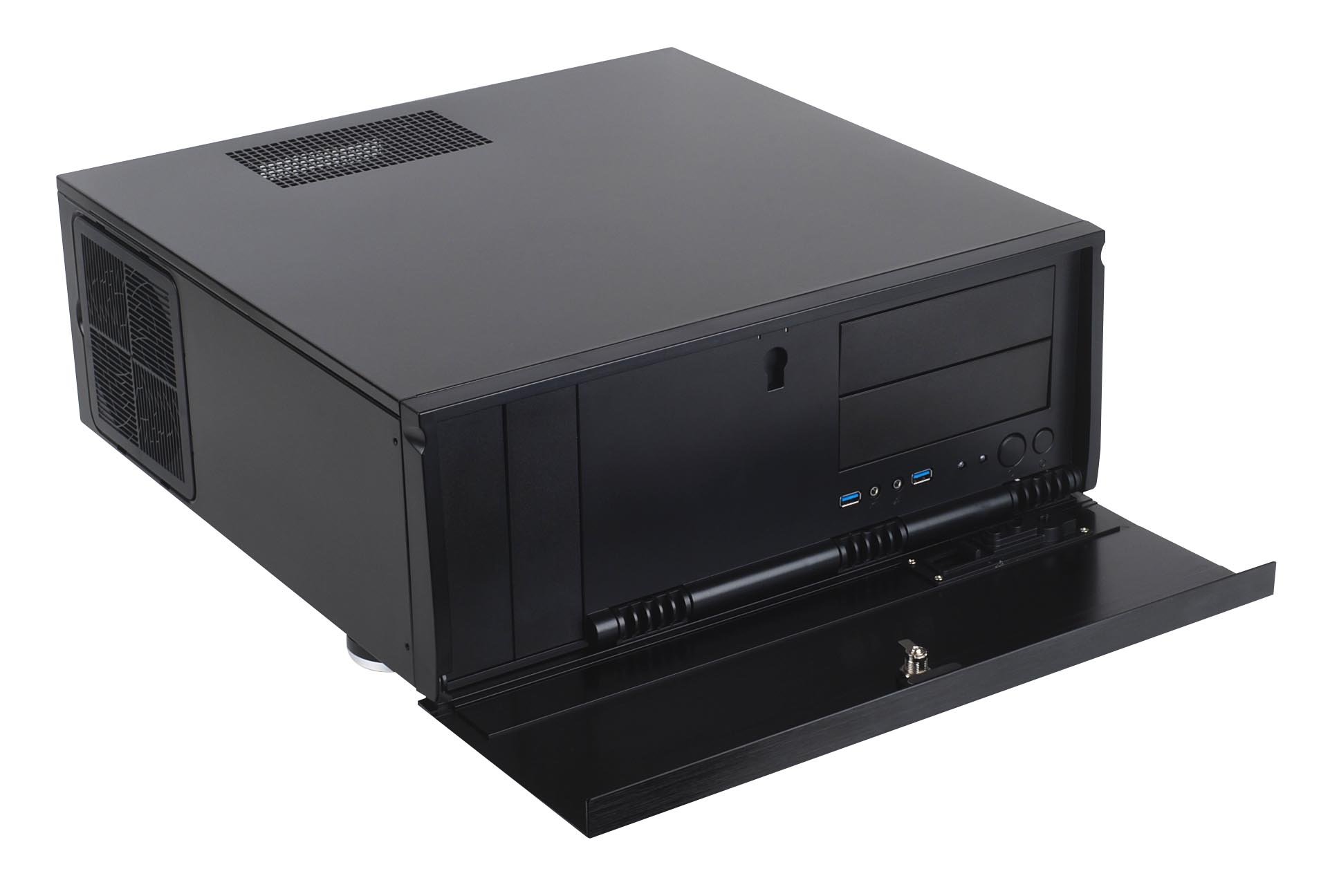 SilverStone Technology GD07B Home Theater Computer Case with Lockable Aluminum Front Panel for E-ATX/ATX/Micro-ATX Motherboards GD07B-x
