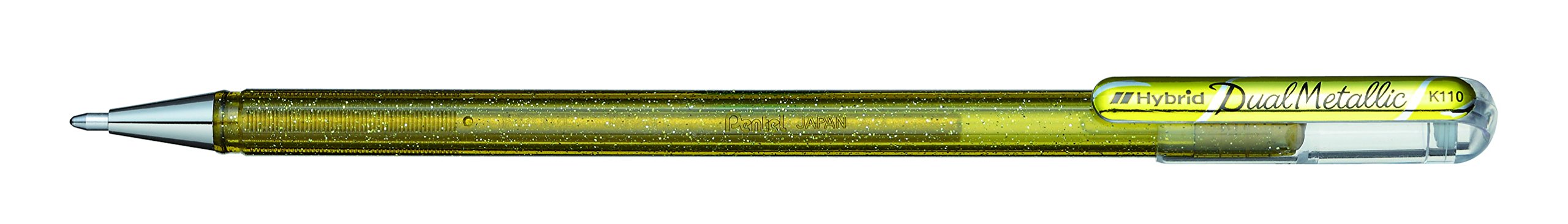 Pentel K110 Hybrid DualMetallic Gel Rollerball, 1.0mm Tip, Metallic Gold (Pack of 12) โ image 1