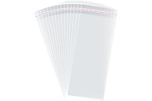 Morepack Self Sealing Cellophane Bags,4x9 Inches 200 Pcs Clear Resealable Cellophane Bags for Packaging Cookies, Favors and P