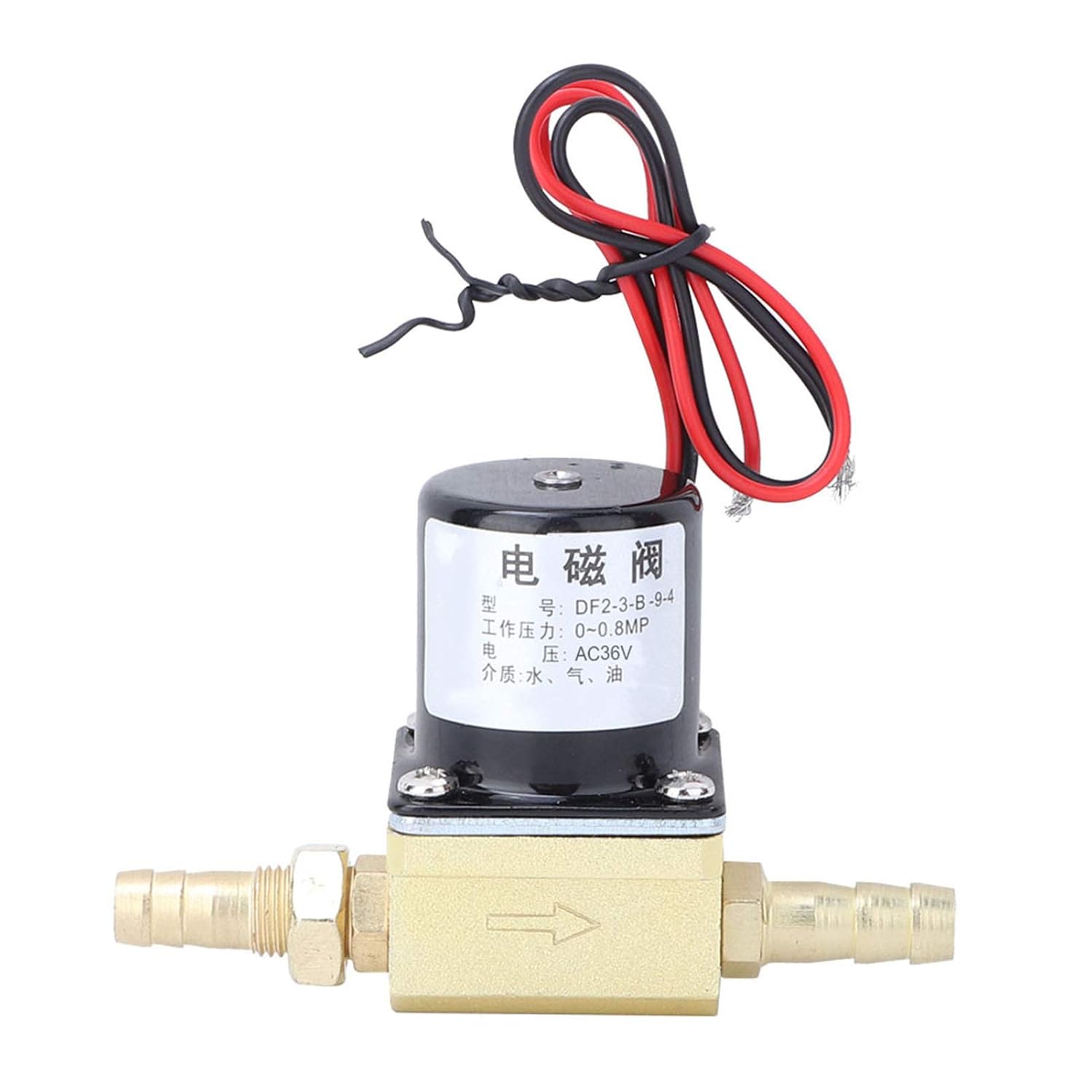 Welding Machine Solenoid Valve 0~0.8mpa 2 Way Brass Electric Solenoid Valve G1/8" Replacement Valve for Water Air Gas Oil(AC36V)