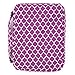 Good Ruby Compact Bible Cover with Handle, Book Protector with Pocket Colorful Trellis Protector Carriers for Books (Purple)