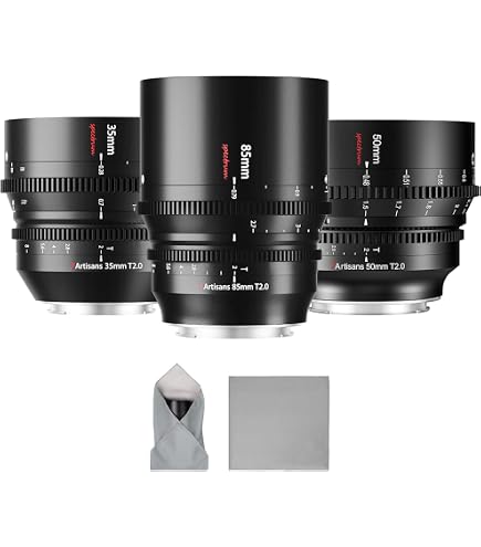 Amazon.com : 7artisans 85mm 50mm 35mm T2.0 Cine Lens Kit for L