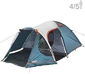 NTK INDY GT 4 to 5 Person 12.2 by 8 Foot Outdoor Dome Family Camping Tent 100% Waterproof 2500mm, European Design, Easy Assembly, Durable Fabric Full Coverage Rainfly - Micro Mosquito Mesh.