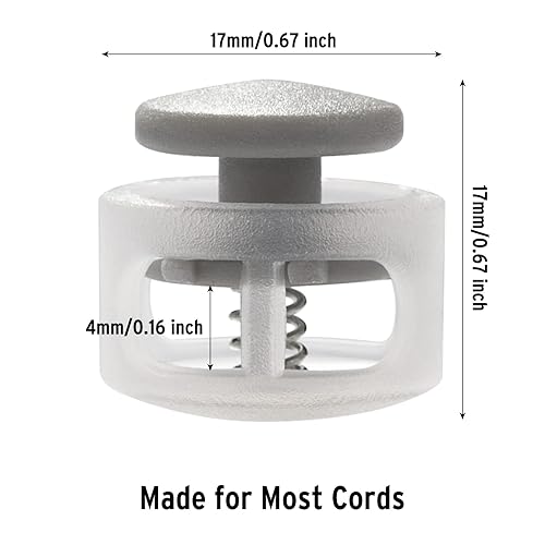 Cord Locks for Drawstrings, Draw String Clips, 48 PCS Shoe Lace