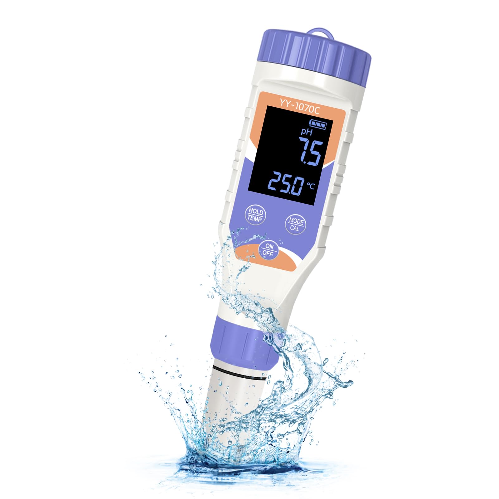 Photo 1 of 7-in-1 Digital Pool Water Tester – Chlorine, pH, Salt, ORP, EC, TDS & Temp Meter for Saltwater Pools, Hot Tubs, Spas, Aquariums & Hydroponics | Accurate Digital Chlorine Level Tester for Pool Safety