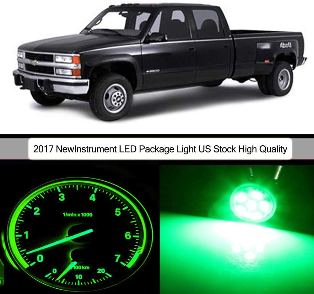 cciyu 26pack Green Instrument Dash Gauge Cluster Light Kits Replacement