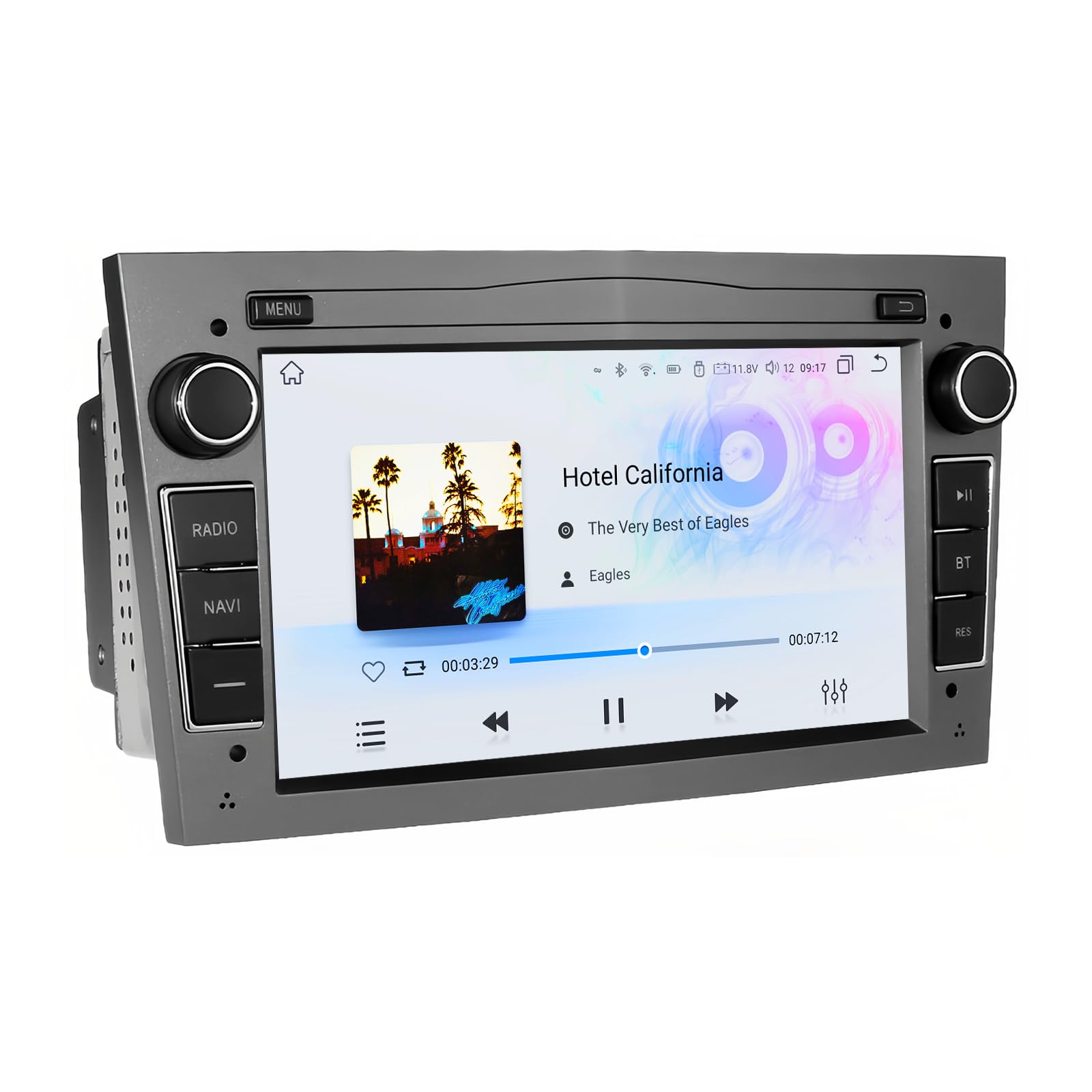 Ossuret 8 Core Car Radio for Opel Antara/Astra H/Combo/Vectra C, Android 12 GPS Navigation 7 Inch Touchscreen Stereo Support Carplay RDS DSP Weather Mirror-link Bluetooth GPS (Gray)