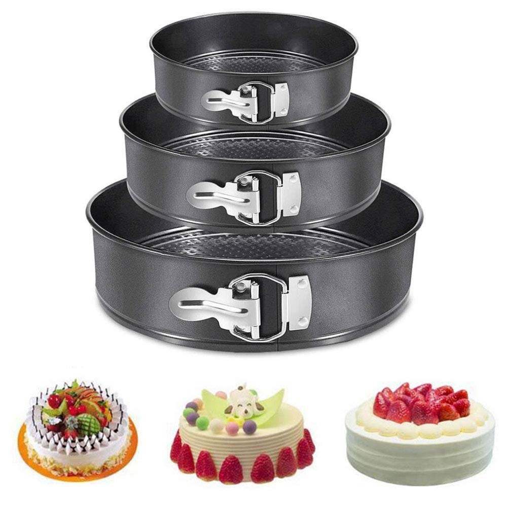 Napravi Rs Moules A Patisserie Patisserie Jackbaggio Lot De 3 Moules A Gateaux Ronds En Forme De Cœur Anti Adhesif Et Anti Fuite Avec Clips De Degagement Rapide Vert 17 8 Cm 22 9 Cm 25 4 Cm
