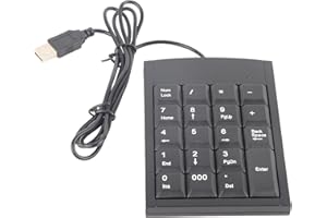 USB Numeric Keypad, Ultra Thin Antislip Antifall Wired Numeric Keypad Portable Mini USB Numeric Keypad External Numbers Keybo