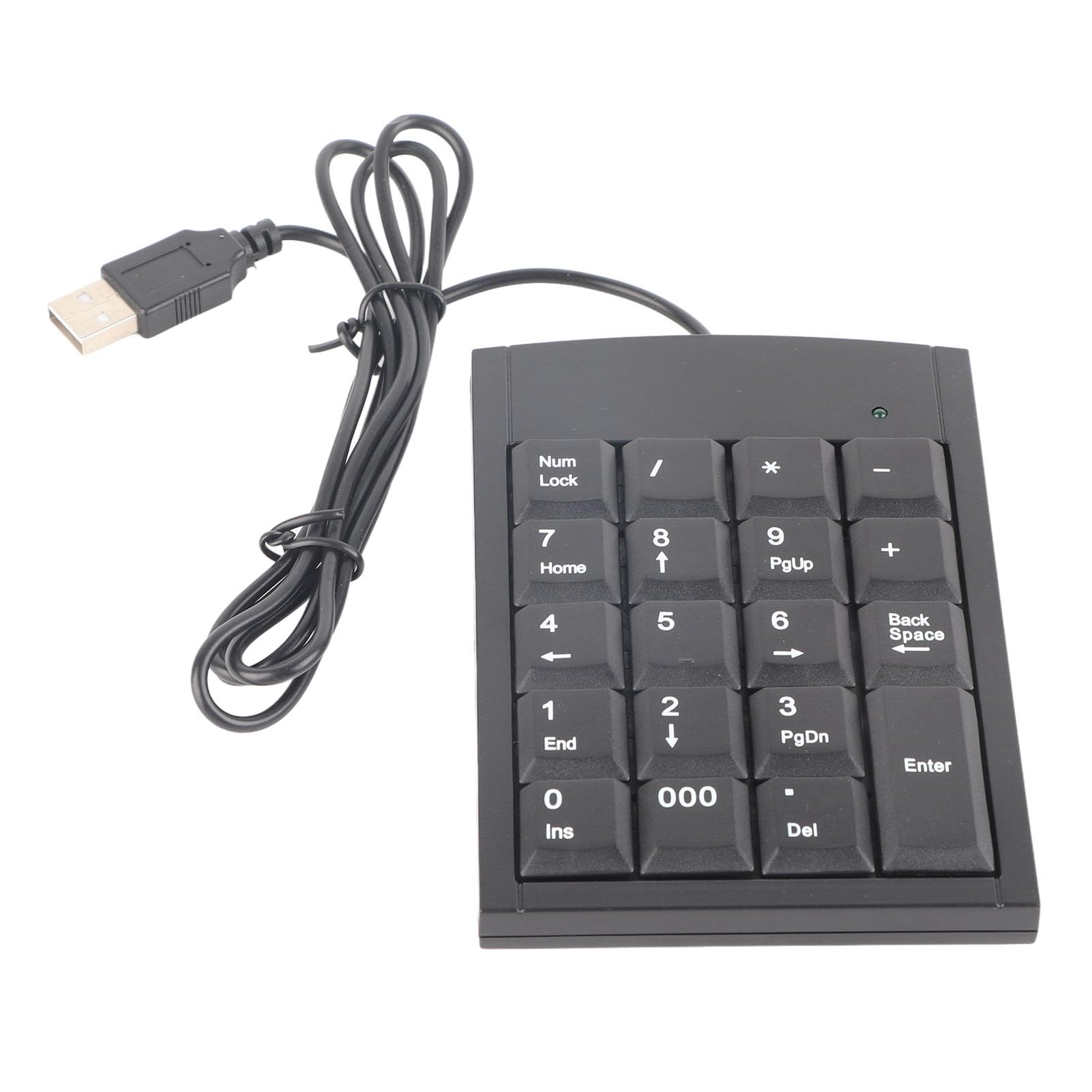 Portable Mini USB Numeric Keypad Number Keyboard for Laptop Desktop Computers for 2000 XP 7/8 / 9/10, for LINUX, for Android, for IOS, 5.1 x 3.5 x 0.4in