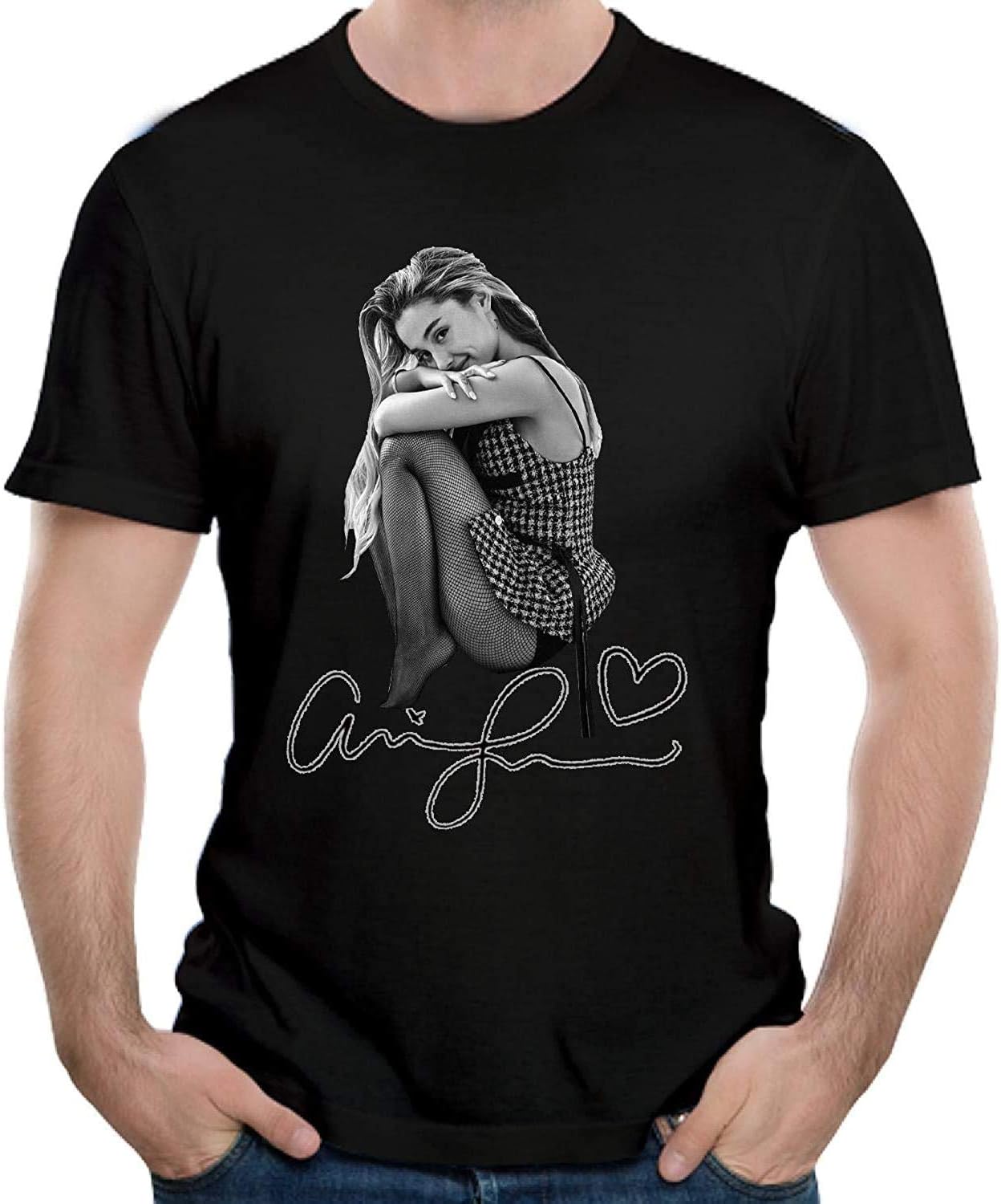 Ariana T-Shirts Grande Cotton Men's T-Shirts Short Sleeve Tees & Tops Clothing
