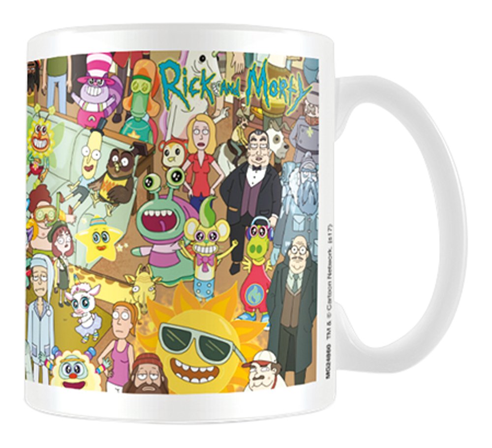 Pyramid MG24860 Rick and Morty Characters Coffee Mug, Porcelain, Multi-Colour