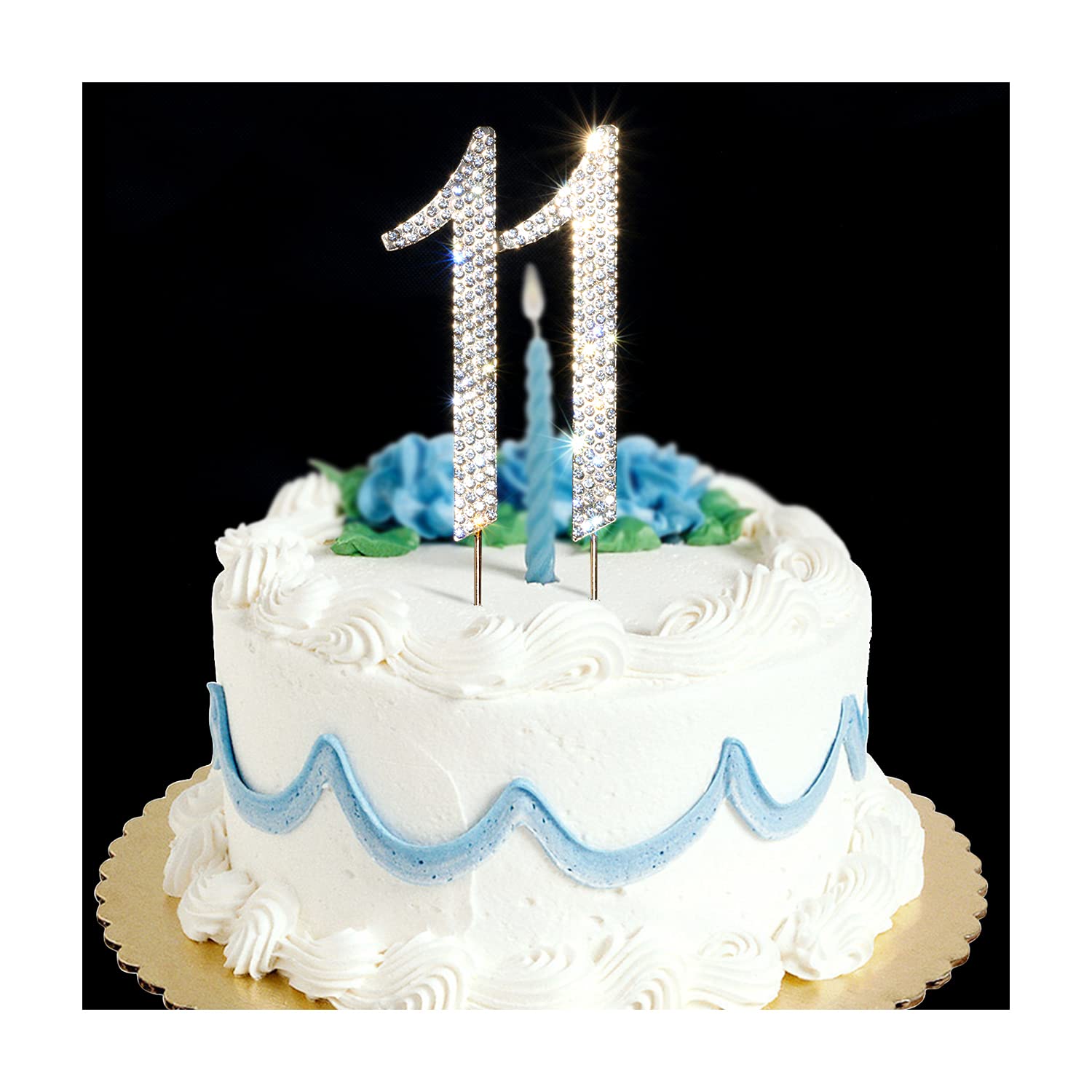11 cake topper Premium Bling Rhinestone Diamond Gems for Birthday or Anniversary Party Decoration Ideas
