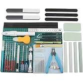 BXQINLENX Professional 39 PCS Model Tools Kit Modeler Basic Tools Craft Set Hobby Building Tools Kit for Gundam Car Model Building Repairing and Fixing(Q)