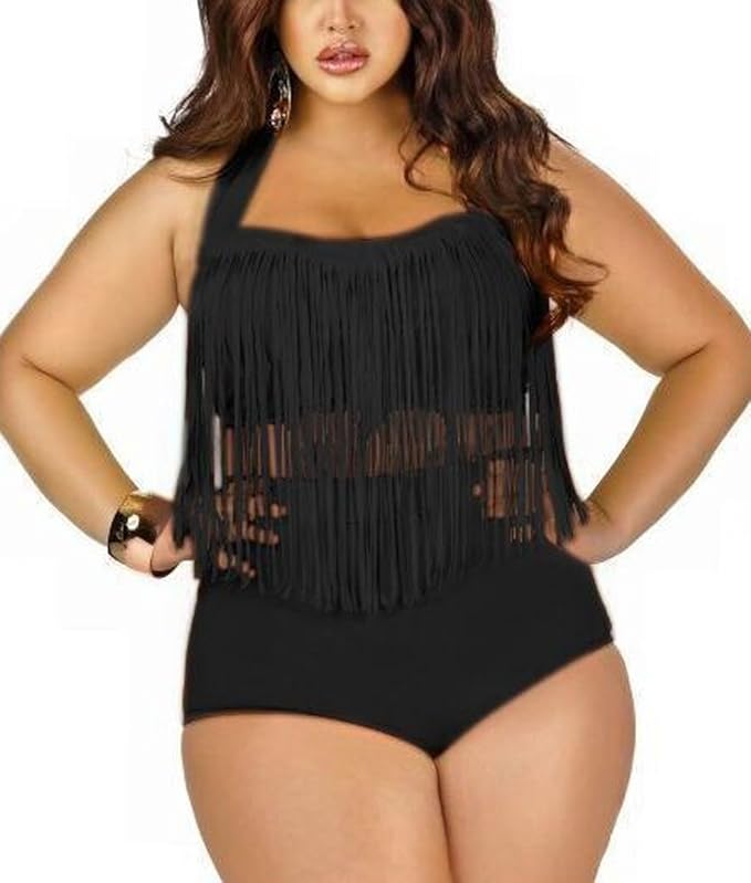 black tassel swimsuit