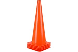 ALYTREE [5 Pack] 18 inch Traffic Cones, Safety Road Parking Cones,Agility Field Marker Cones for Soccer Basketball Football Drills Training, Outdoor Sport Activity & Festive Events