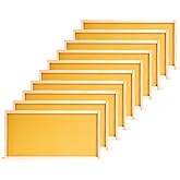 POLLIBEE Bee Frames, 10 Pack Beehive Frames with Beeswax Coated Foundation Sheets, 9-1/8 Inch Yellow Deep Hive Frames(Unassembled)