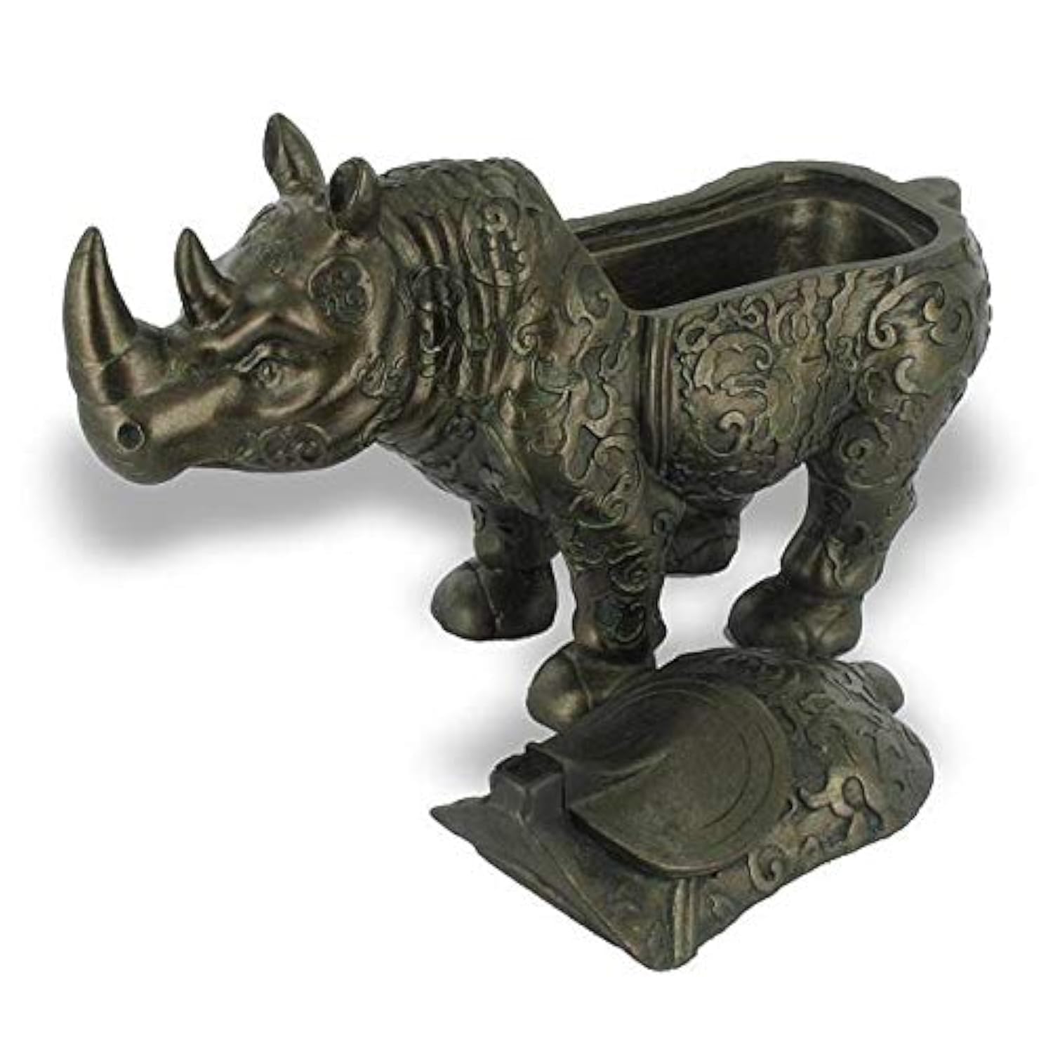 lachineuse Large Rhinoceros White Bronze