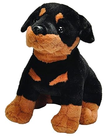 E-Chariot Soft Toys Sitting Rottweiler Plush Stuffed Animal Cuddlekins by Wild Republic (20359) 12 Inches
