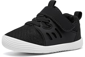 MORENDL Toddler Sneakers Baby Boys & Girls Barefoot Shoes Lightweight Breathable Walking Running Tennis Athletic Sport Shoes