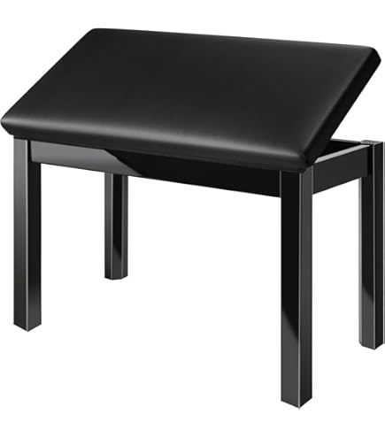 Banc Piano Giantex Duet Padded Seat Piano Bench With Storage, PU