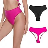 Kepblom Women's 2 Piece High Wasited Bikini Bottom