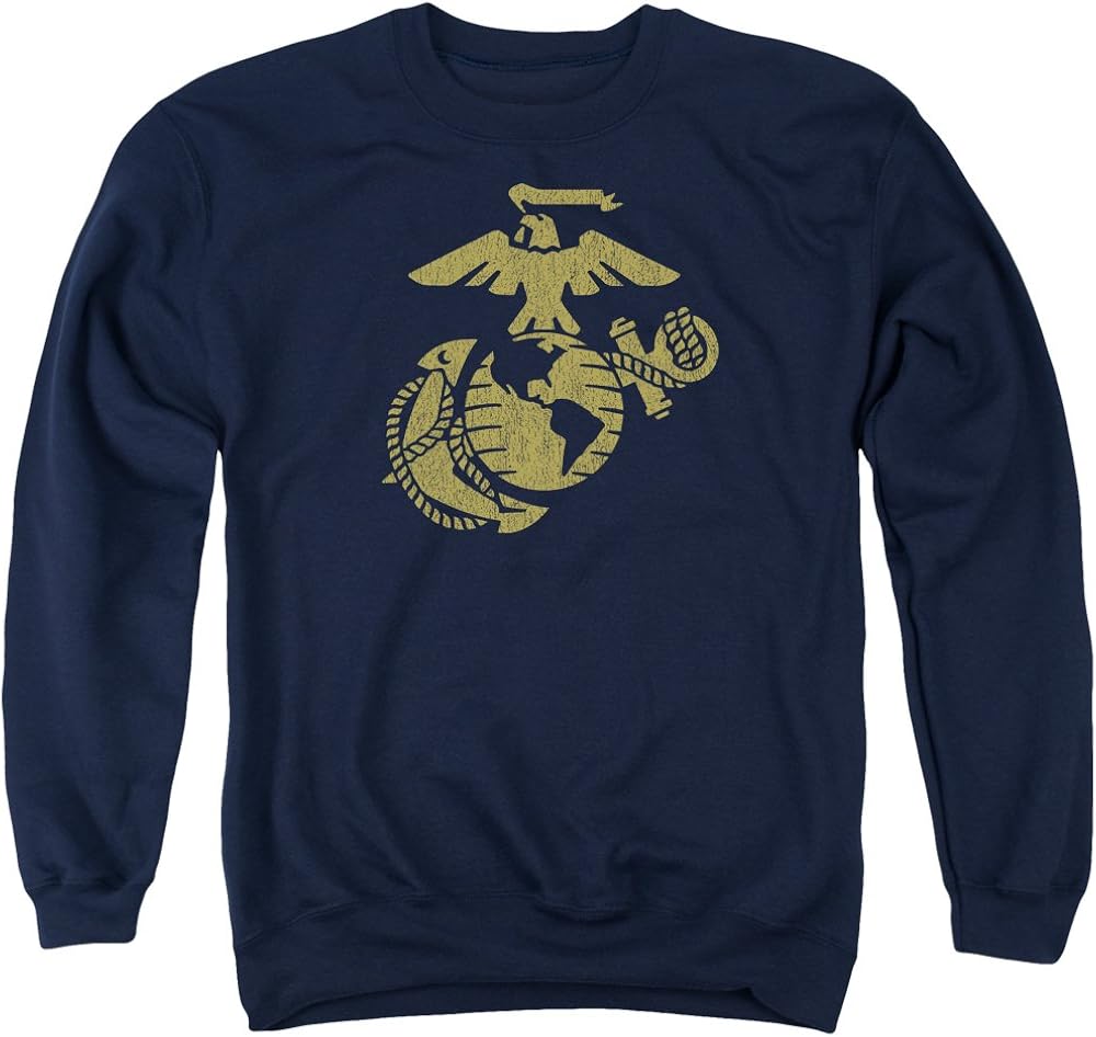 Us Marine Corps - Mens Gold Emblem Sweater: Amazon.co.uk: Clothing