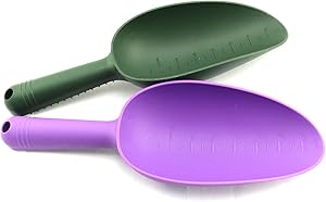 LQ Industrial Sand Shove 2PCS Army Green and Purple Garden Potting Bonsai Plastic Trowel